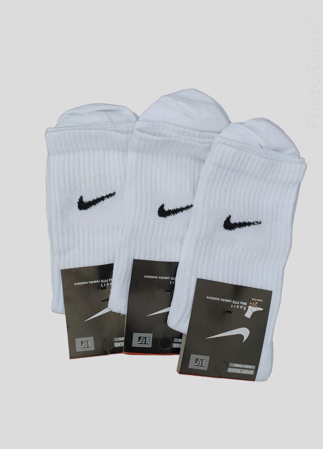 Мужские носки с высокой резинкой белые Nike 41-44 размер (набор 6 штук) No Brand (277949472)