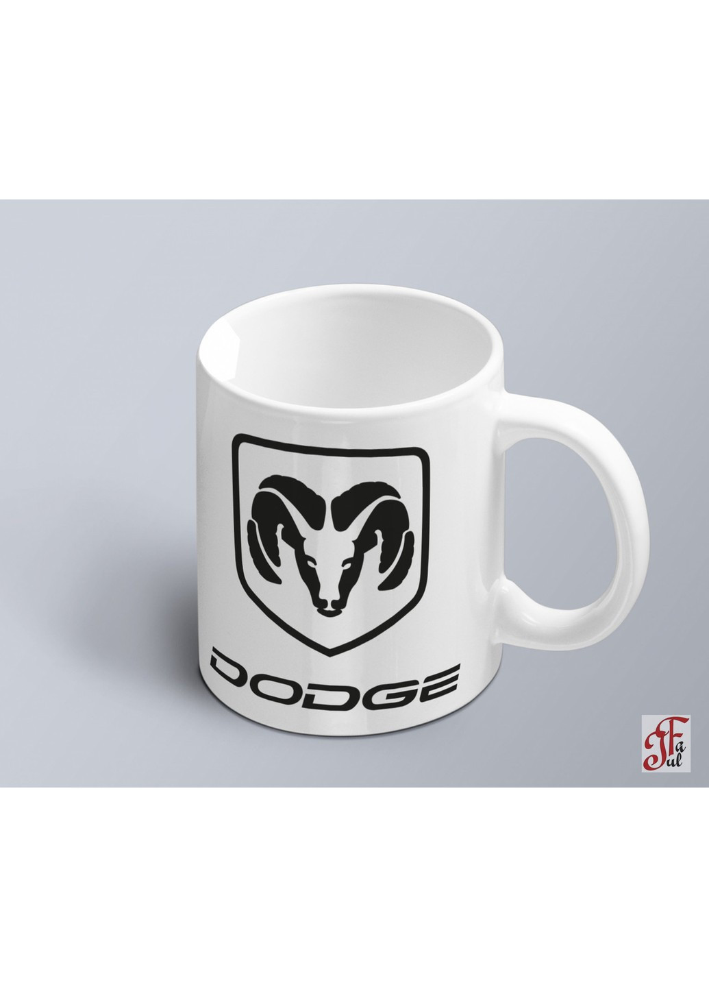 Чашка з принтом авто логотип Dodge Додж ЗаСвіт (261255654)