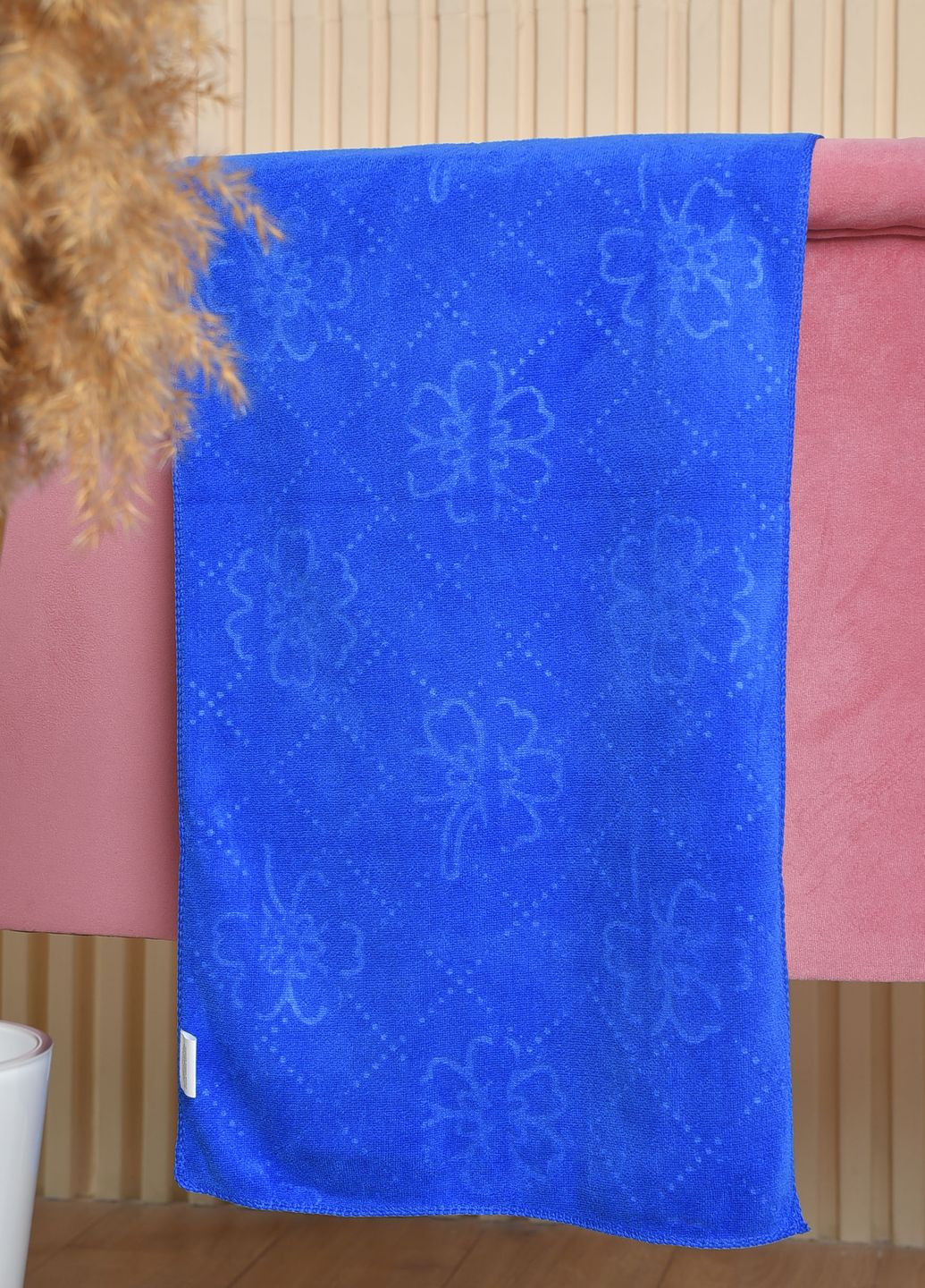 Let's Shop полотенце кухонное микрофибра синего цвета однотонный синий производство - Китай