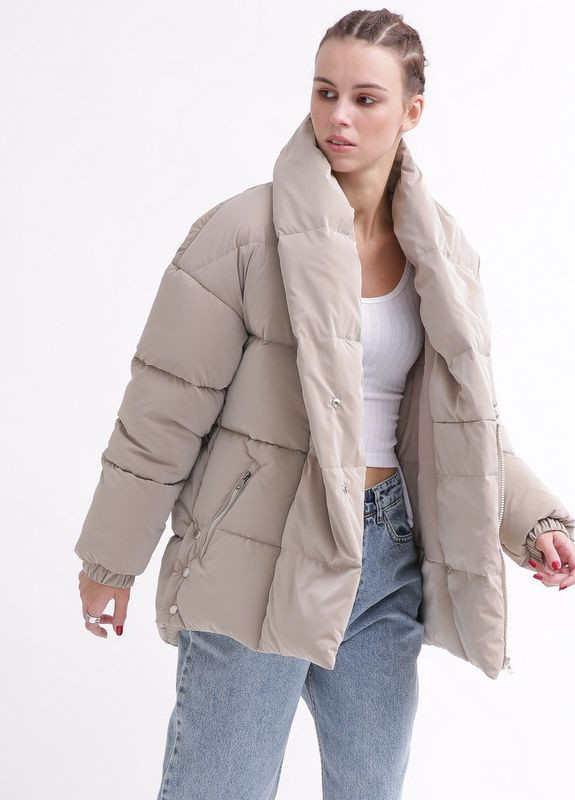 Бежева зимня жіноча зимова куртка X-Woyz