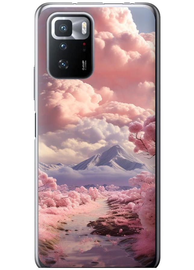 Силіконовий чохол 'Рожеві хмари' для Endorphone Xiaomi Redmi Note 10 Pro 5G (267234601)