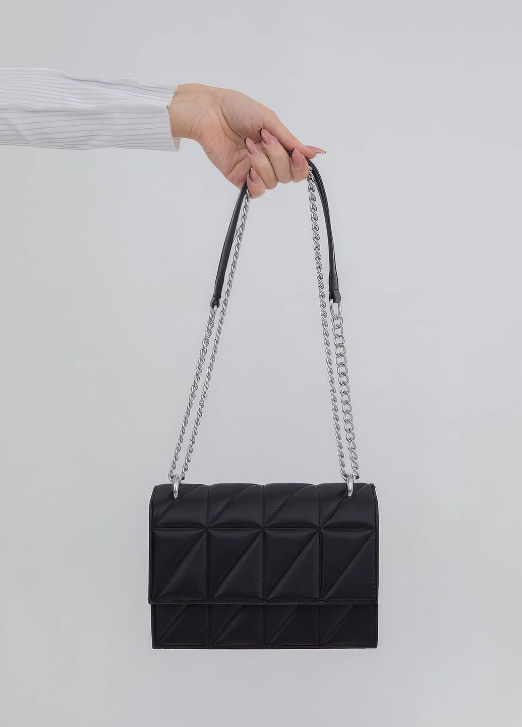 Міні сумка / жіноча сумочка крос боді через плече на цепочці 8925 Чорний 67026 DobraMAMA (260089752)