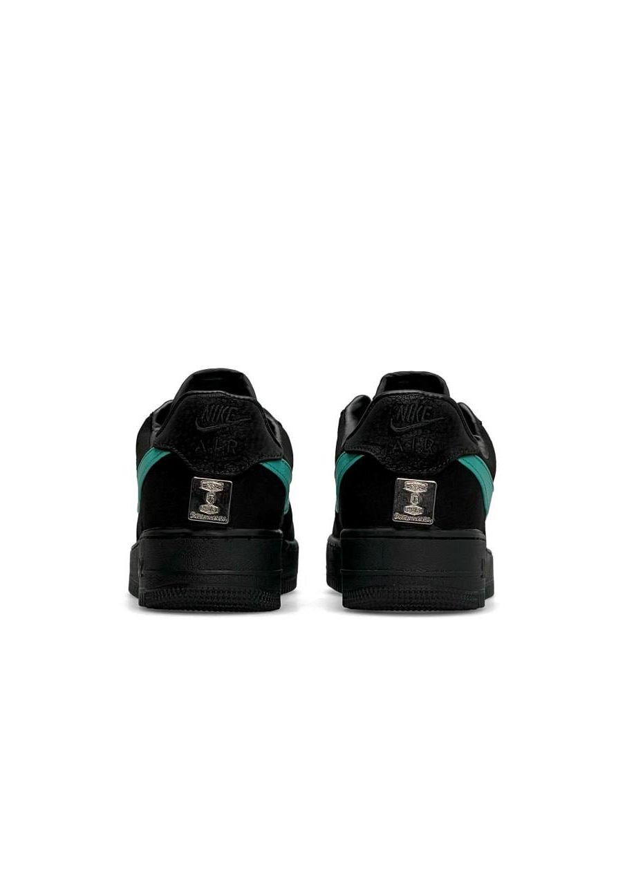 Черные демисезонные кроссовки женские, вьетнам Nike Air Force 1 Low x Tiffany&Co Black Mint