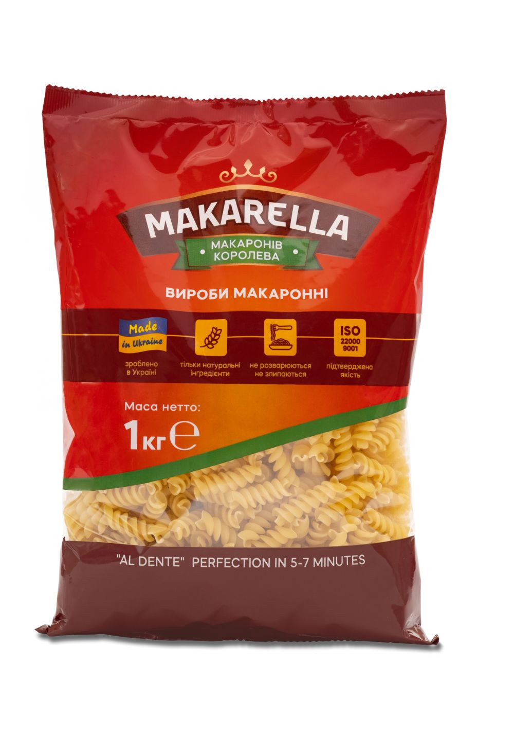 Макаронні вироби Спіральки MAKARELLА 1 кг (4820055302104) Makarella (266989187)