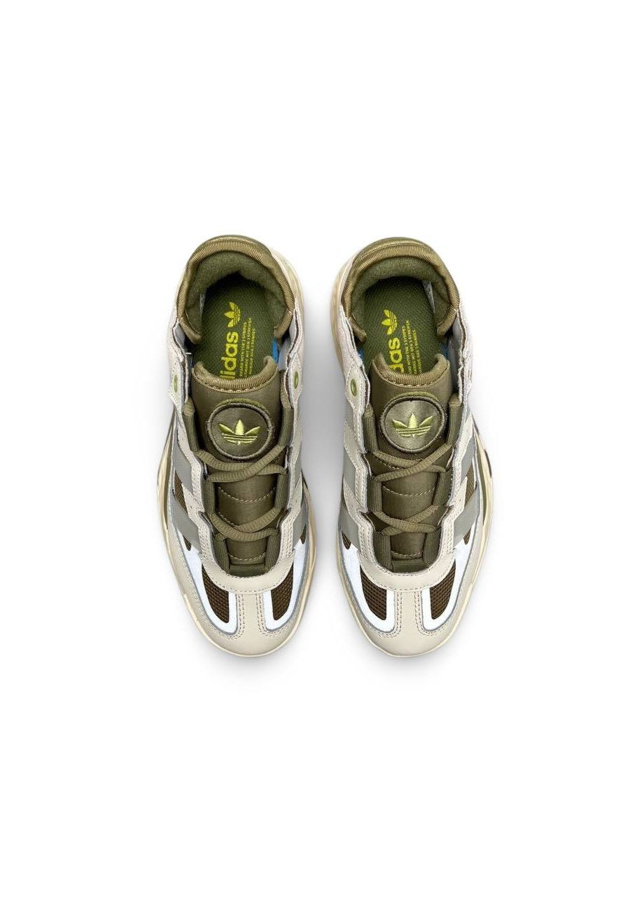 Оливковые демисезонные кроссовки женские, вьетнам adidas Niteball PRM Beige Olive