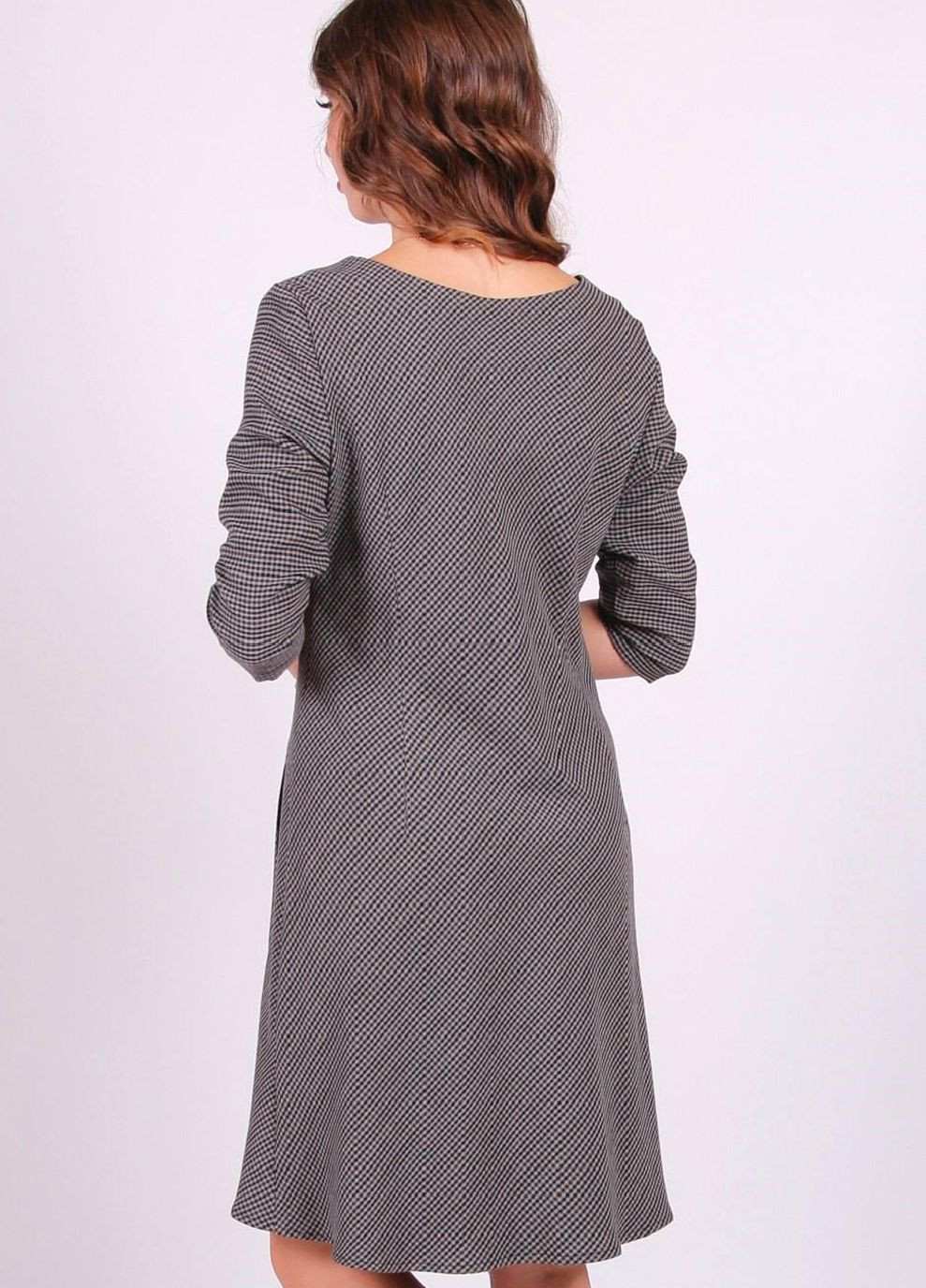 Чорно-білий ділова платье 898 гусиная лапка коричневй тиар черно-белй Актуаль