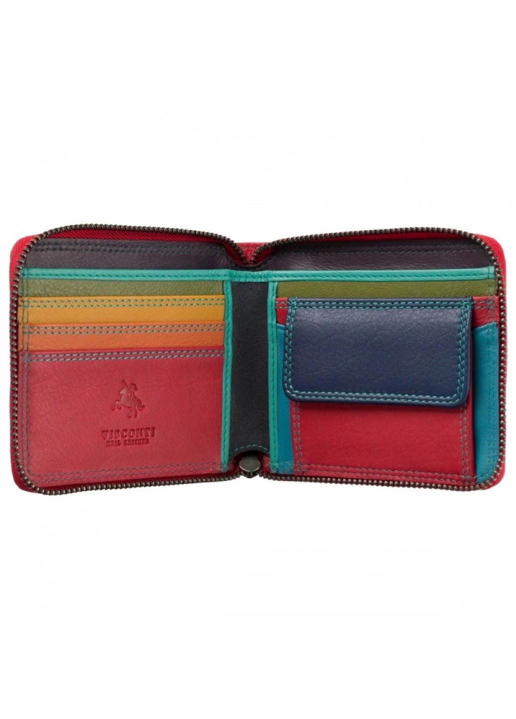 Женский кожаный кошелек с RFID защитой SP29 Picasso (Red Hawaii) Visconti (275867100)