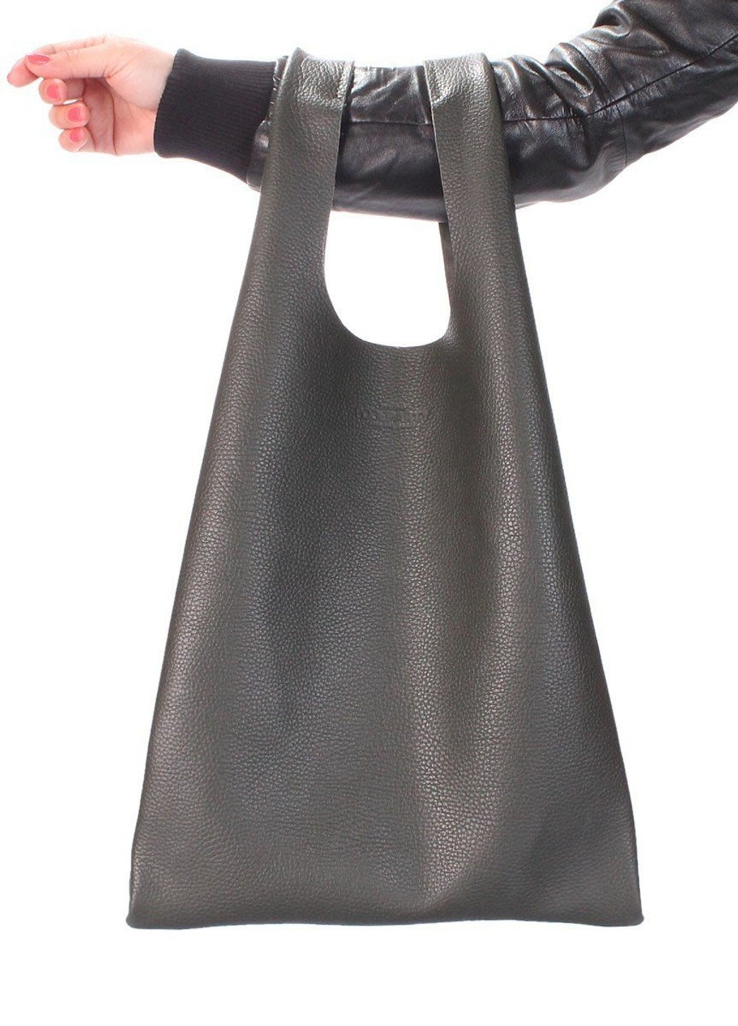 Женская кожаная сумка leather-tote-khaki PoolParty (262976281)