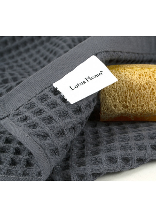 Lotus полотенце home - waffle antrasit антрацит 50*90 однотонный темно-серый производство - Турция