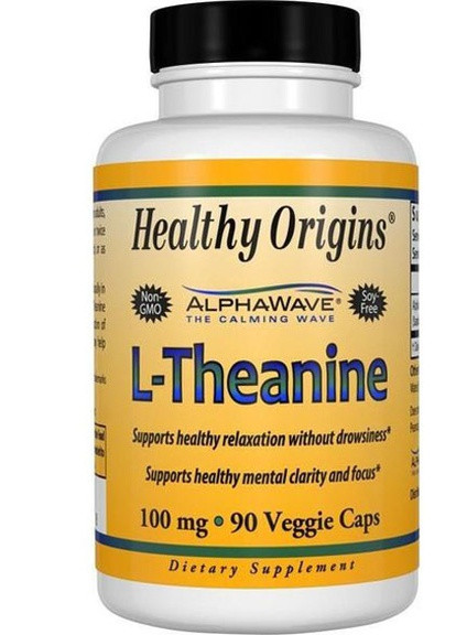L-Theanine 100 mg 90 Veg Caps Healthy Origins (256723898)