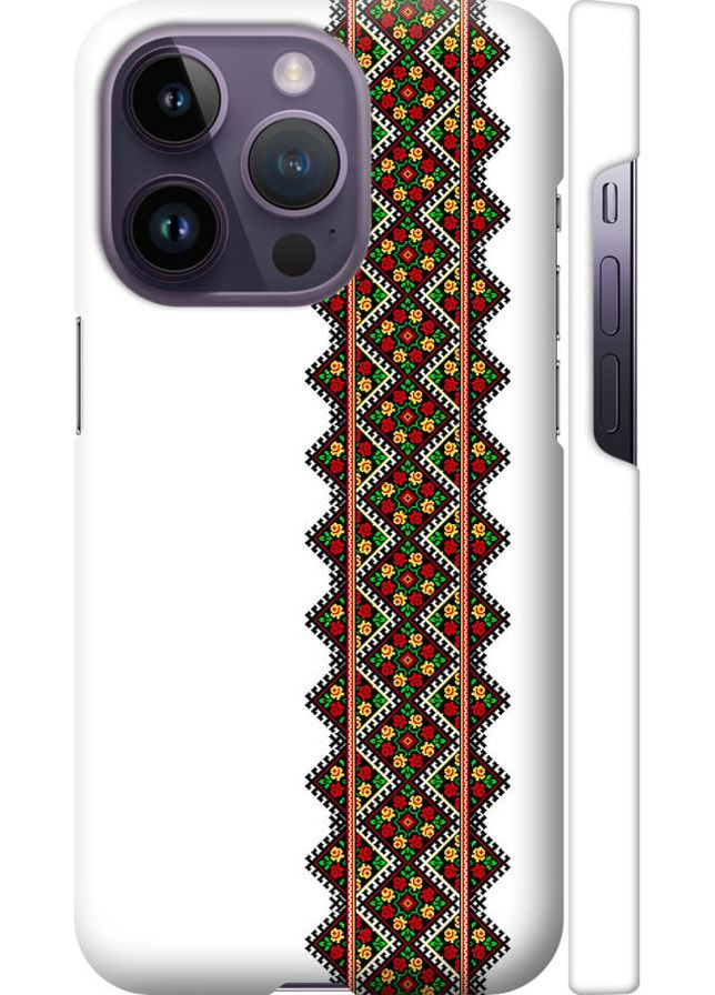 3D пластиковий матовий чохол 'Вишиванка 17' для Endorphone Apple iPhone 14 Pro (269360851)