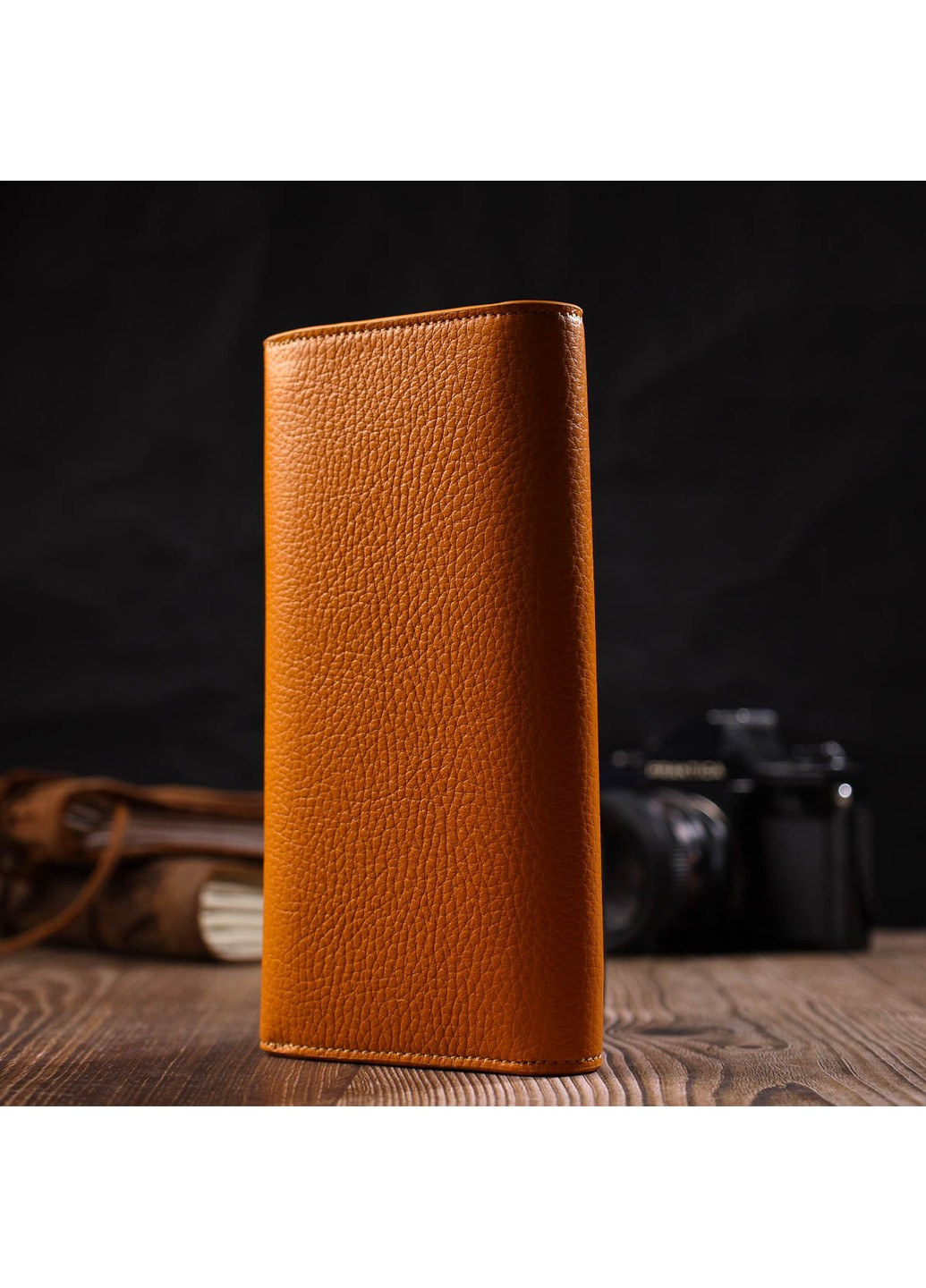 Відмінний жіночий гаманець з монетницею на блискавці з натуральної шкіри 21978 Жовтий Tony Bellucci (262158794)