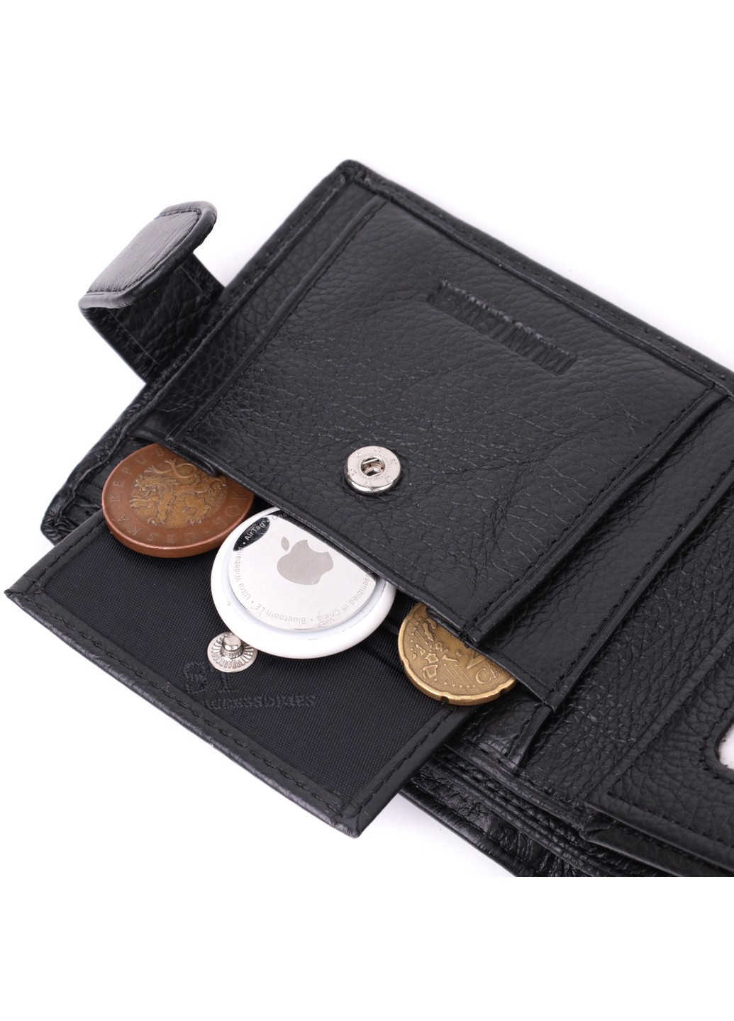 Якісний горизонтальний гаманець із натуральної шкіри 22455 Чорний st leather (278001089)
