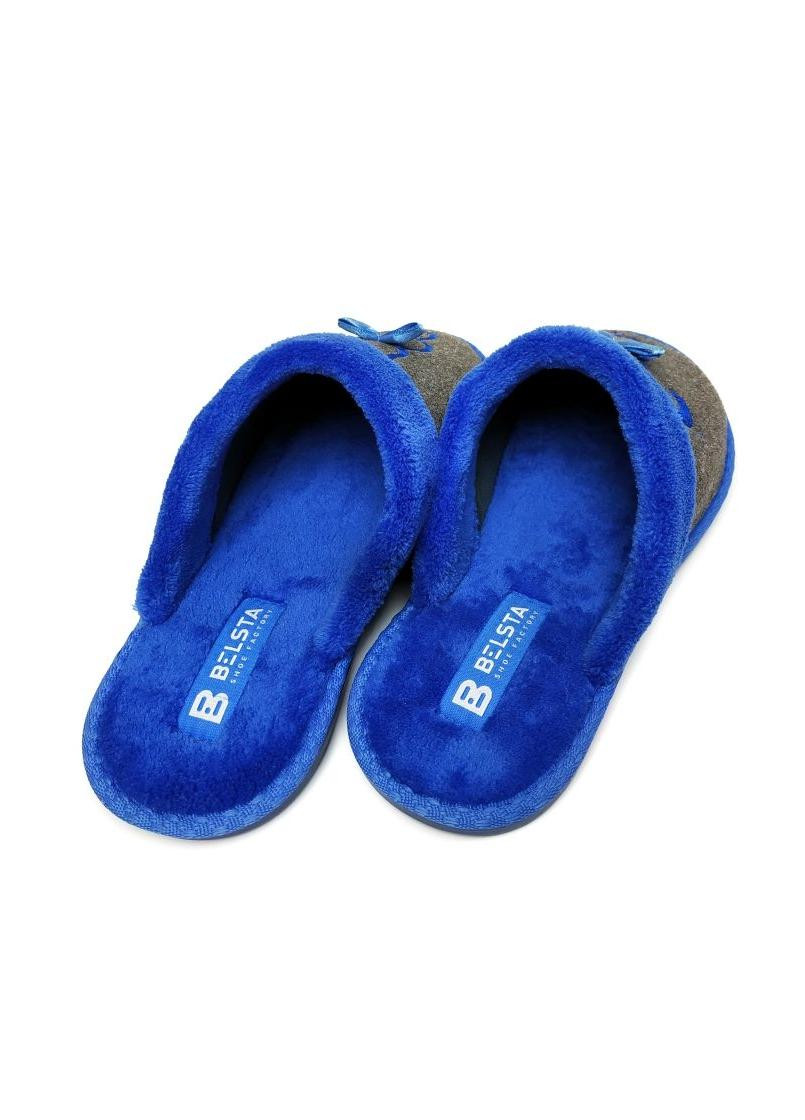 Синие домашние тапочки женские серо-синие 88-5 Белста