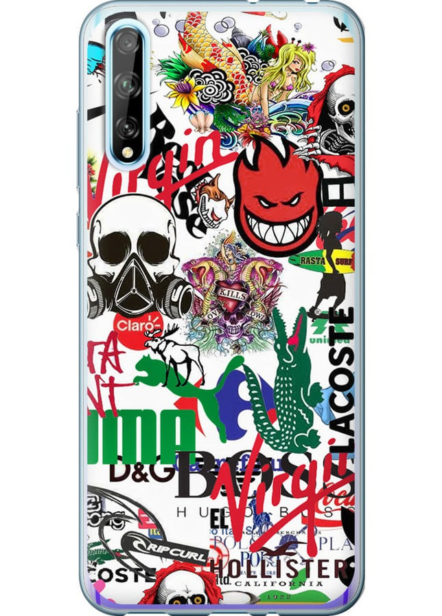 Силіконовий чохол 'Many different logos' для Endorphone Huawei P Smart S (258052549)