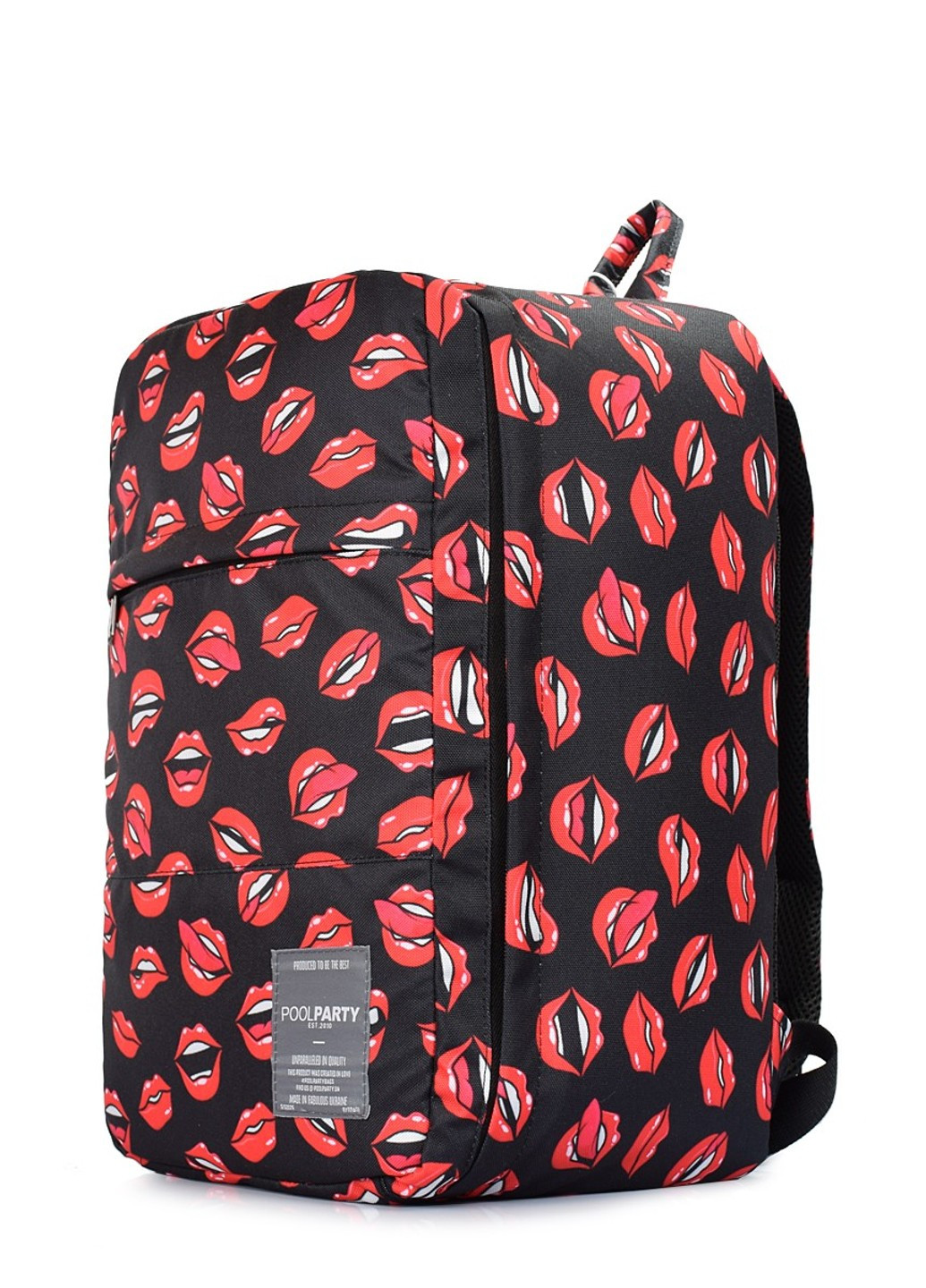 Рюкзак для ручной клади Ryanair / Wizz Air / МАУ hub-lips-black PoolParty (262891988)