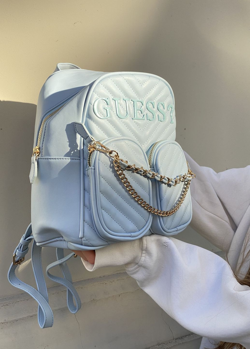 Жіночий рюкзак блакитний Guess (275864273)