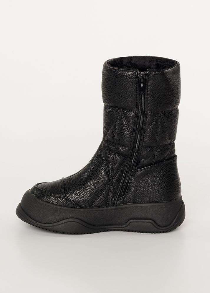 Черные зимние ботинки для девочки цвет черный цб-00232385 Kimboo