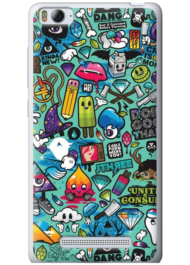 2D пластиковий чохол 'Стікер бомбінг 1' для Endorphone Xiaomi Mi4i (268032221)