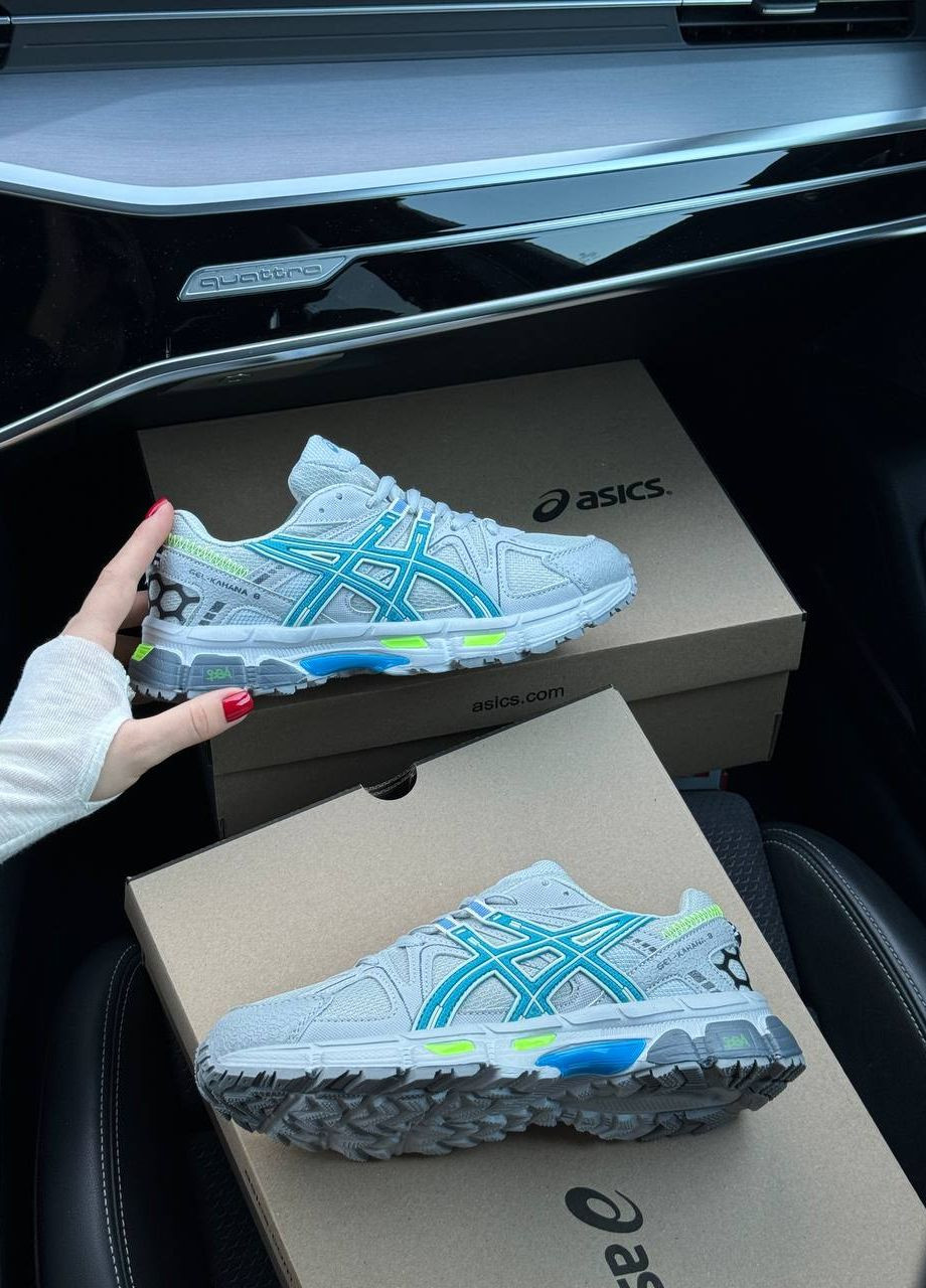 Серые демисезонные кроссовки женские, вьетнам Asics Gel - Kahana 8 Gray Mint