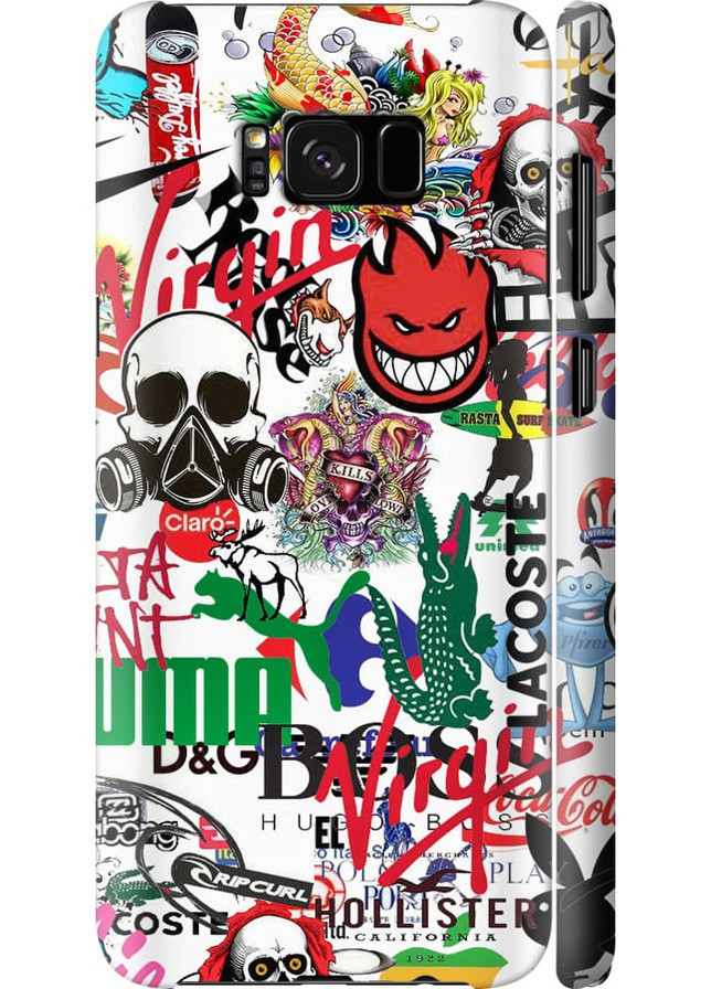 3D пластиковий матовий чохол 'Many different logos' для Endorphone Samsung Galaxy S8 Plus (257904527)