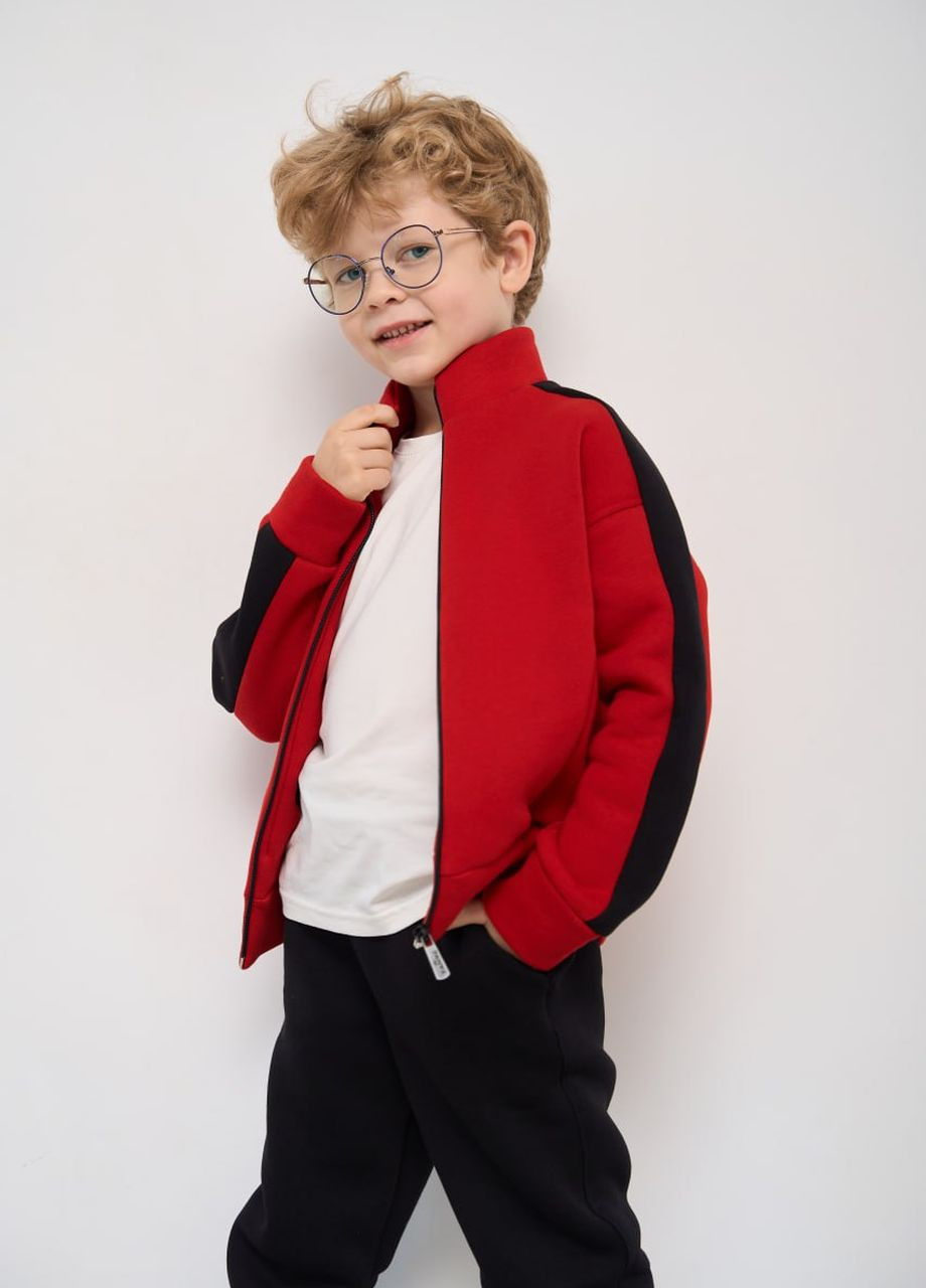 Теплй костюм для мальчика цвет краснй р.110 447455 New Trend (274539639)