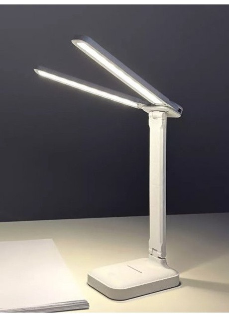 Настольная светодиодная лампа с подставкой для телефона 2222 (LED, встроенный аккумулятор 1200mAh, USB, 5Вт) - Белый China (257391925)