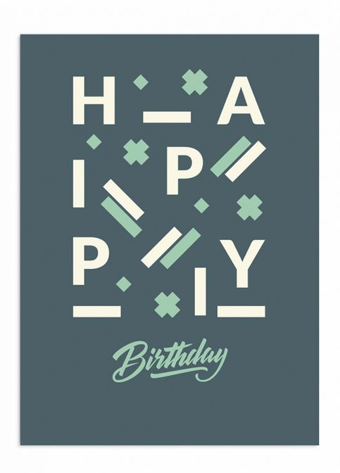 Открытка "HAPPY BIRTHDAY. BLUE" Gifty (262093837)