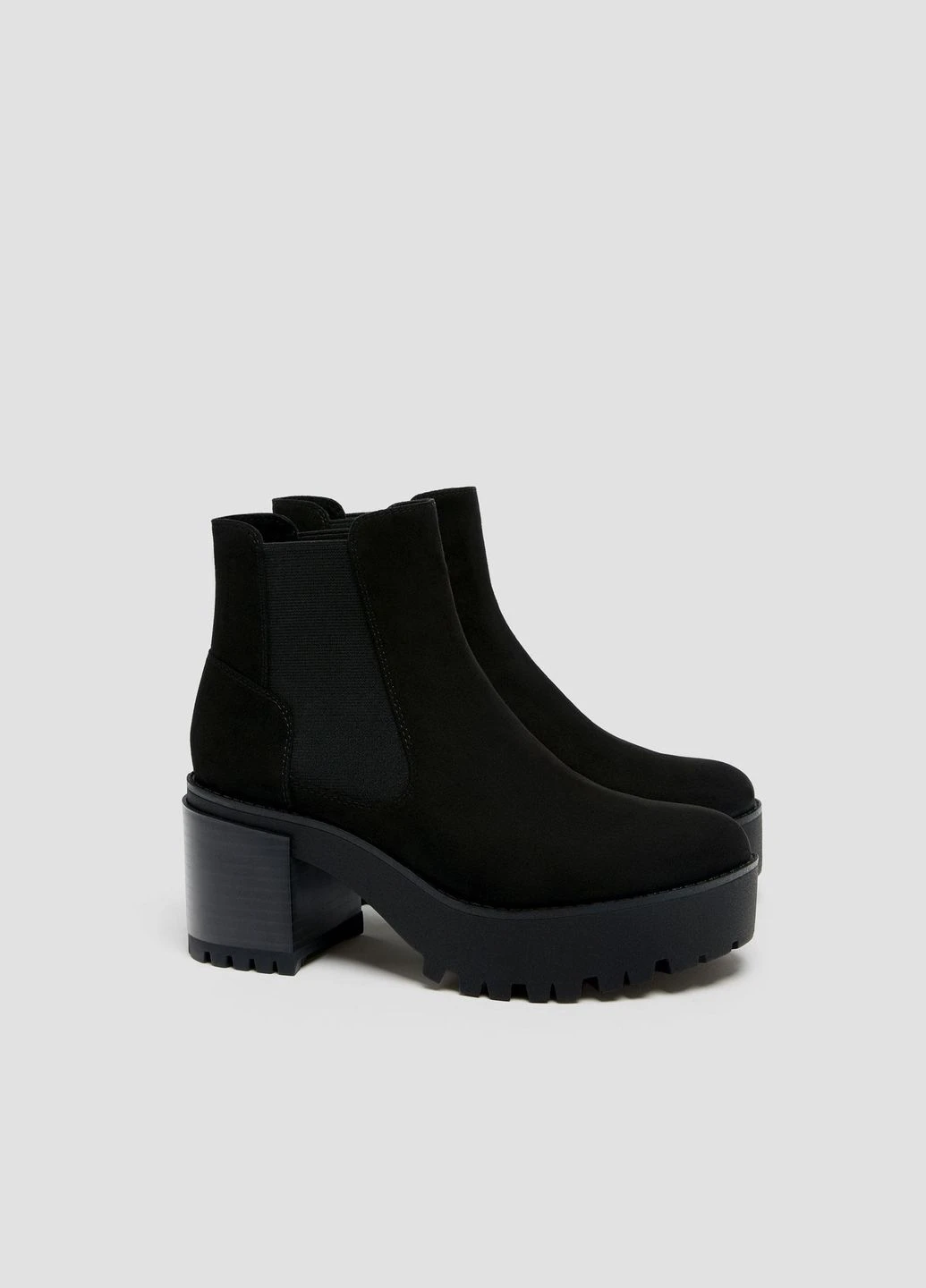 Черные ботильони,черний, Pull & Bear