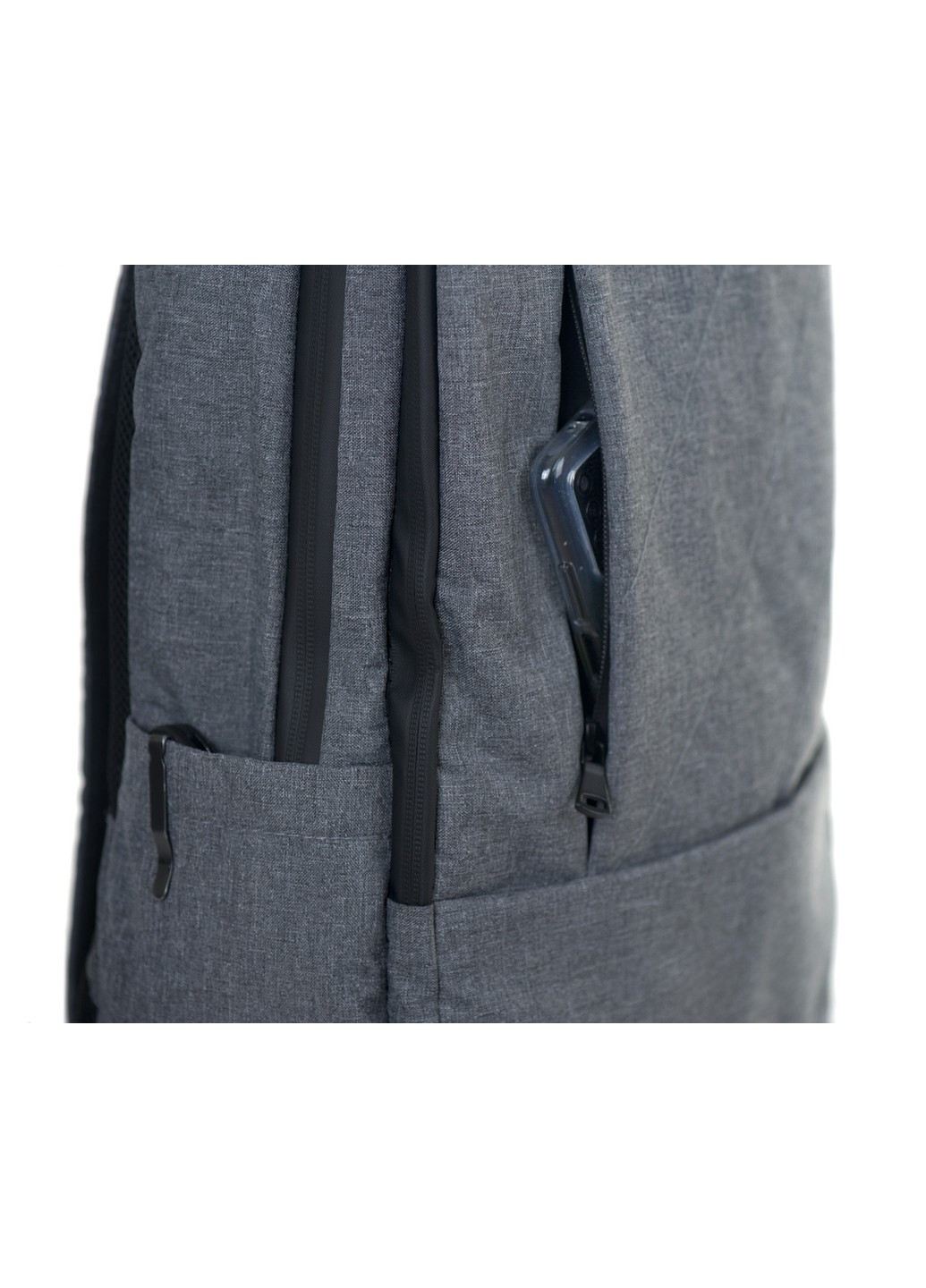 Серый однотонный прочный тканевый мужской рюкзак Mayers с мягкой анатомической спинкой и ручками непромокаемый No Brand (258591383)