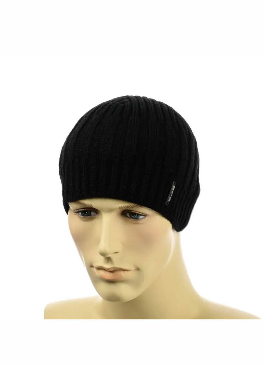 Чоловіча зимова шапка на флісі No Brand мужская шапка без отворота (276534554)