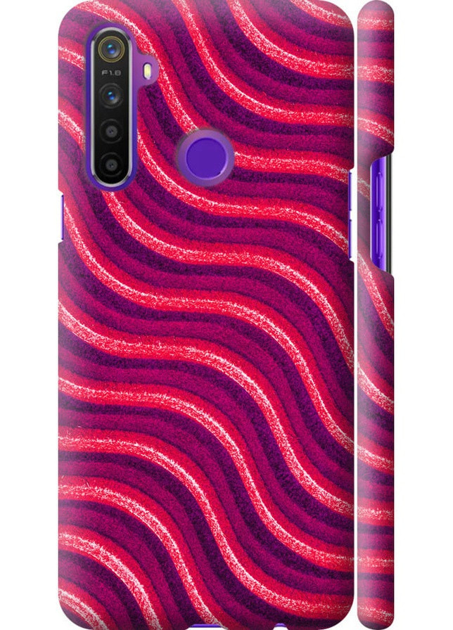 3D пластиковый матовый чехол 'Волнистые линии v2' для Endorphone Realme 5 (257799520)