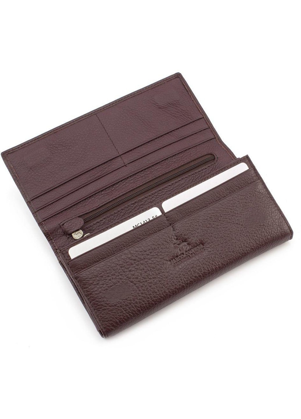 Практичный кожаный кошелек для женщин MC-1413-5 (JZ6619) коричневый Marco Coverna (259752574)