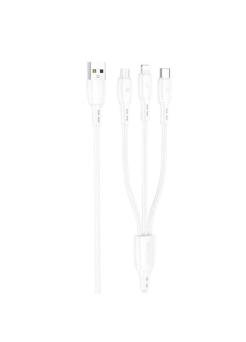 Дата кабель BX71 USB to 3in1 (1m) Borofone (260786145)