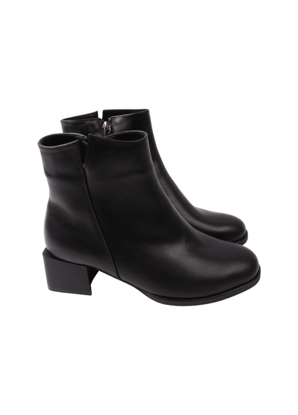 Черные ботильоны женские черные натуральная кожа SAVIO 221-22/23ZH