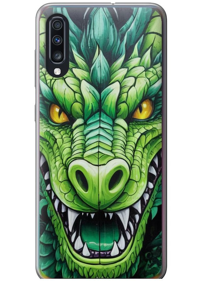 Силіконовий чохол 'Зелений дракон' для Endorphone Samsung Galaxy A70 2019 A705F (275458087)