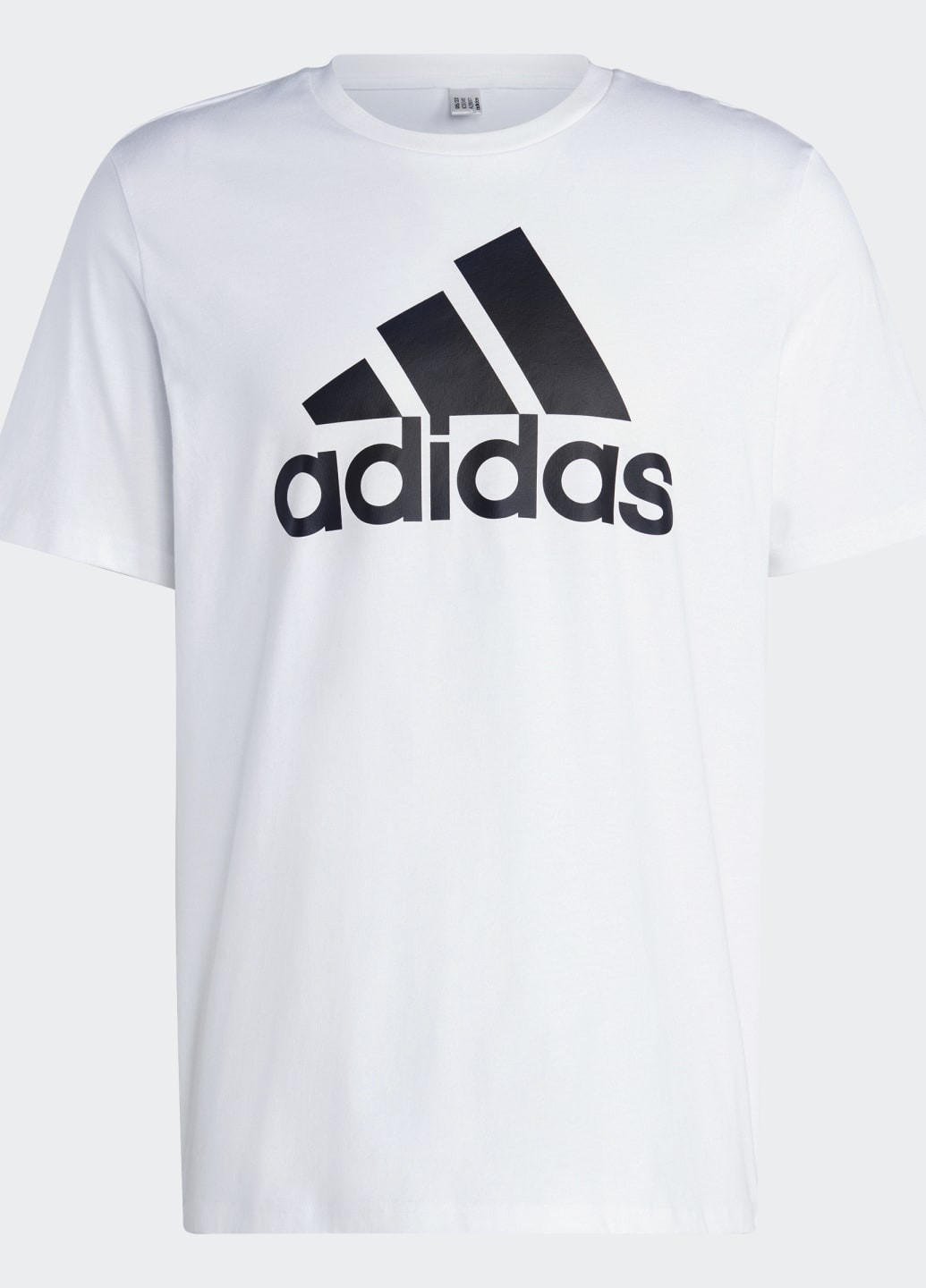 Белая футболка essentials single jersey big logo adidas