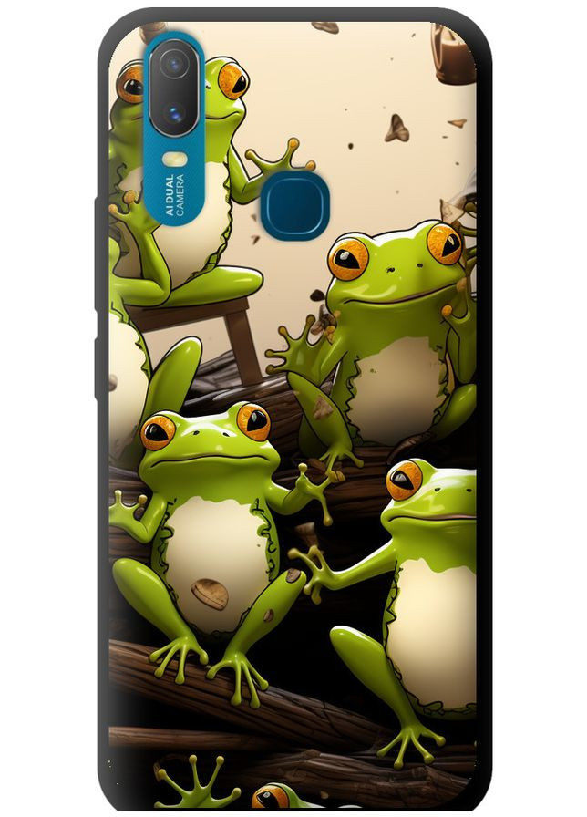TPU чорний чохол 'Жабки' для Endorphone Vivo Y11 (266909742)