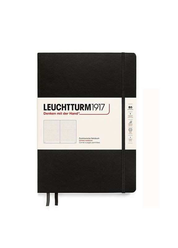 Блокнот, Composition (B5), чорний, крапка Leuchtturm1917 (276321660)