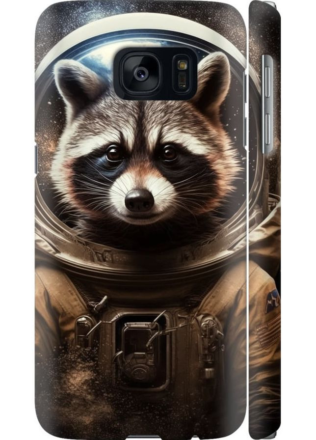 3D пластиковий матовий чохол 'Єнот-австронавт' для Endorphone Samsung Galaxy S7 G930F (276313453)