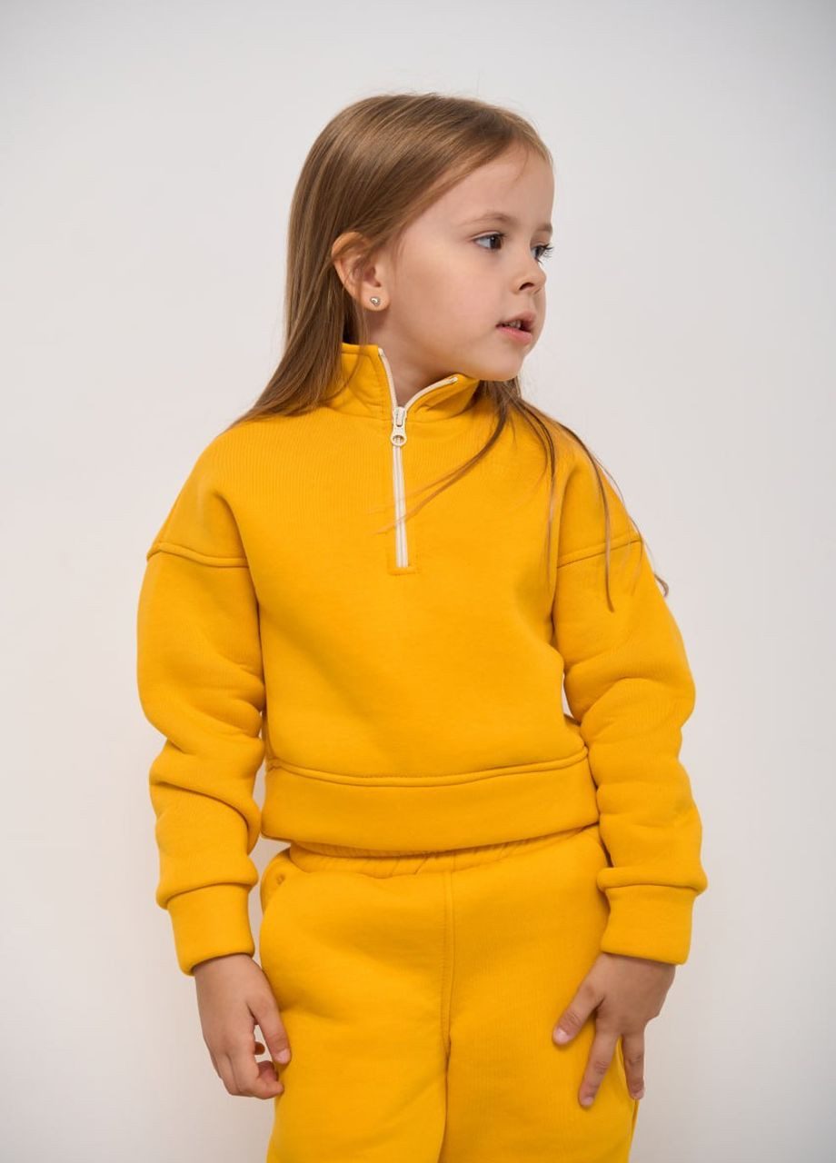 Теплый спортивный костюм для девочки цвет желтый р.110 444384 New Trend (266901791)
