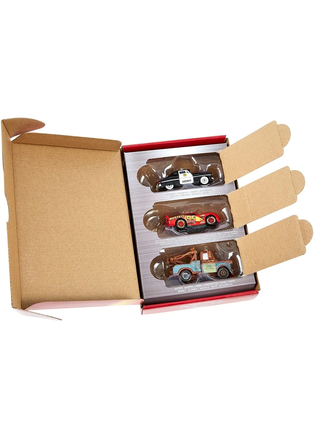 Набір автомобілів Тачки Disney Pixar Cars Lightning McQueen, Sheriff & Mater Блискавка Маквін, Шериф і Метр (HBW14) Mattel (259685781)
