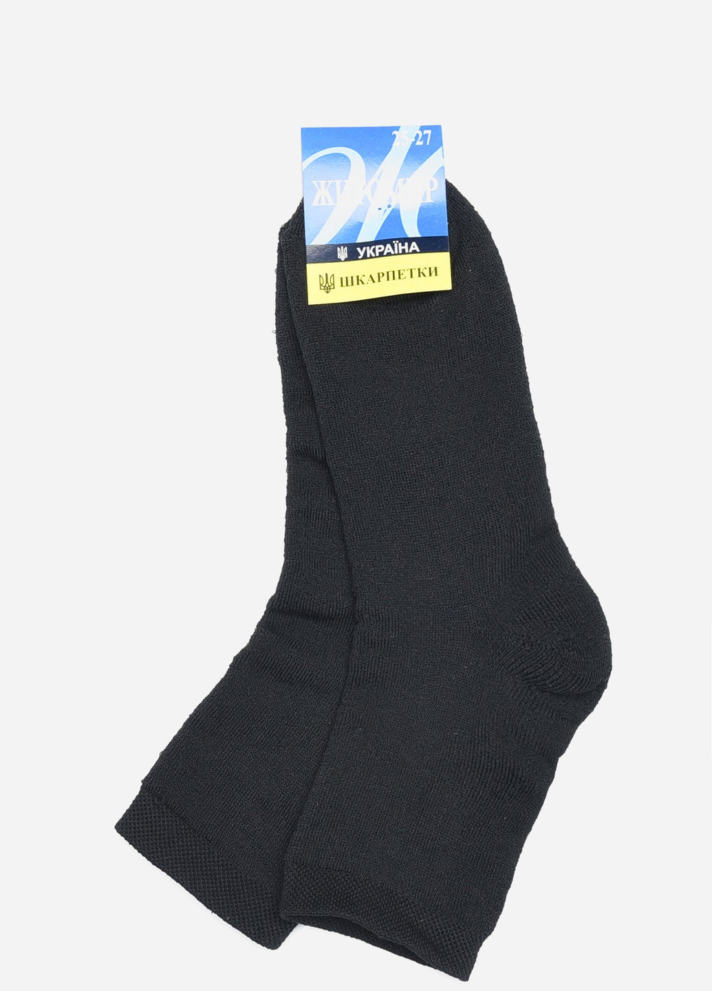 Шкарпетки чоловічі махрові чорного кольору розмір 25-27 Let's Shop (257080631)