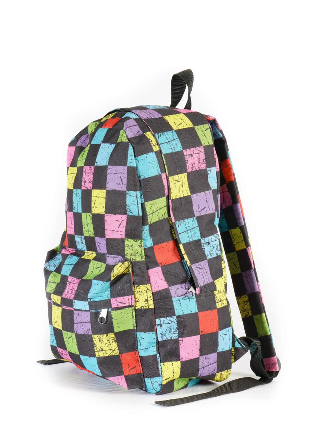 Різнобарвний яскравий жіночий рюкзак у клітинку для навчання роботи тренувань та прогулянок 14 л No Brand (258591365)
