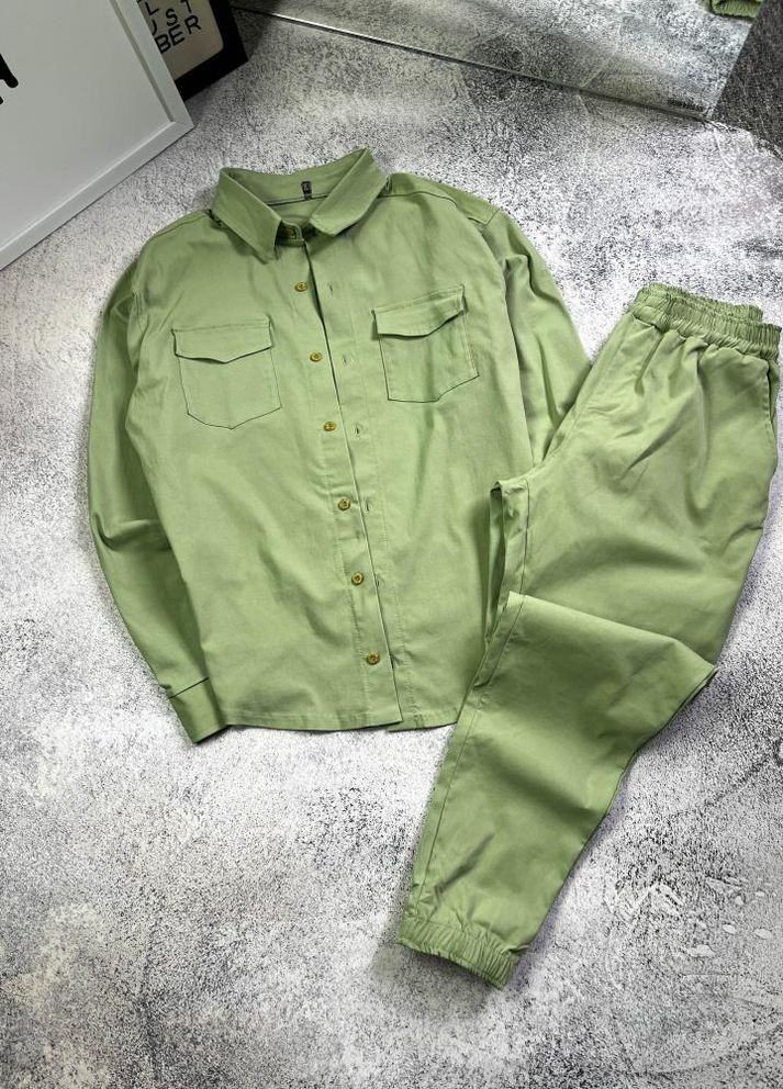 Зелений демісезонний зелений чоловічий класичний костюм No Brand