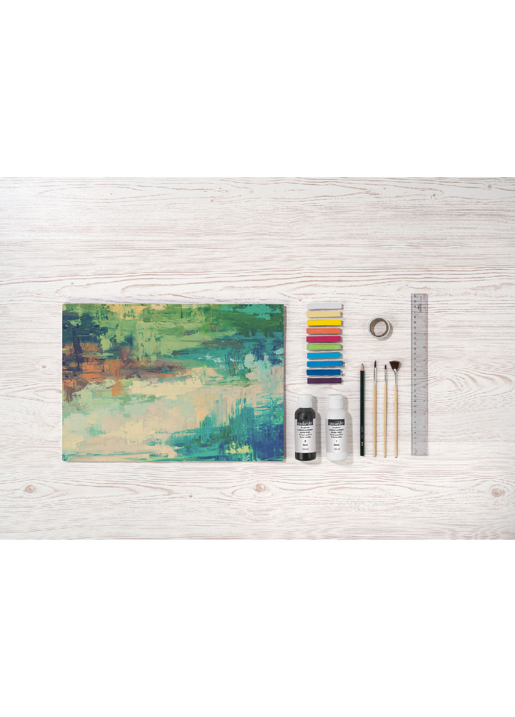 Набор для рисования пастелью и акриловыми красками разноцветный Crelando комбинированное