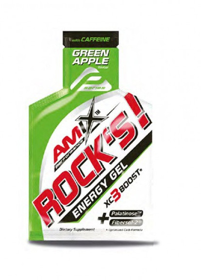 Енергетичний гель Performance Rock´s Gel Free with caffeine 32g (Green apple) Amix Nutrition (257678132)