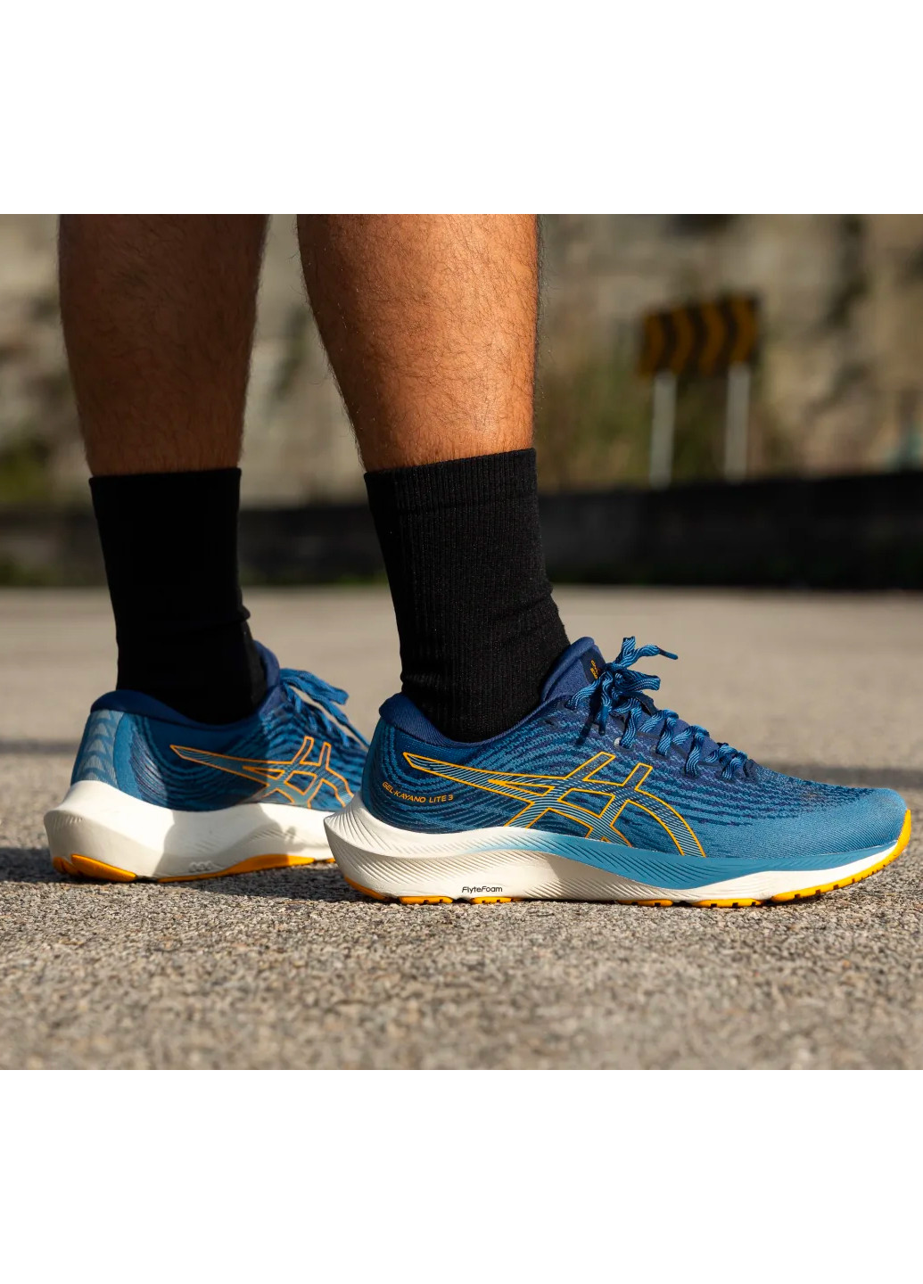 Синій Осінні чоловічі кросівки для бігу Asics GEL-Kayano Lite 3