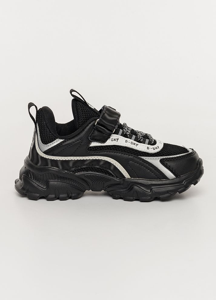 Черные демисезонные кроссовки для мальчиков цвет черный цб-00227862 Bessky
