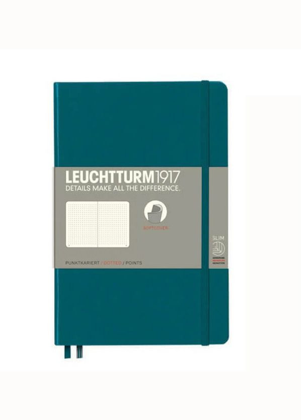 Блокнот Paperback (B6+), Мягкая обложка, Тихоокеанский зеленый, Чистые листы Leuchtturm1917 (269901096)